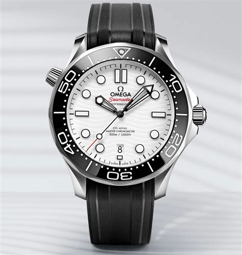 omega seamaster white face|omega seamaster 300 white dial.